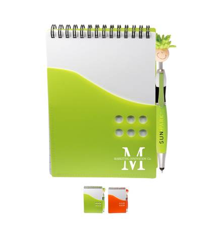 Two-Tone Jotter with Stylus